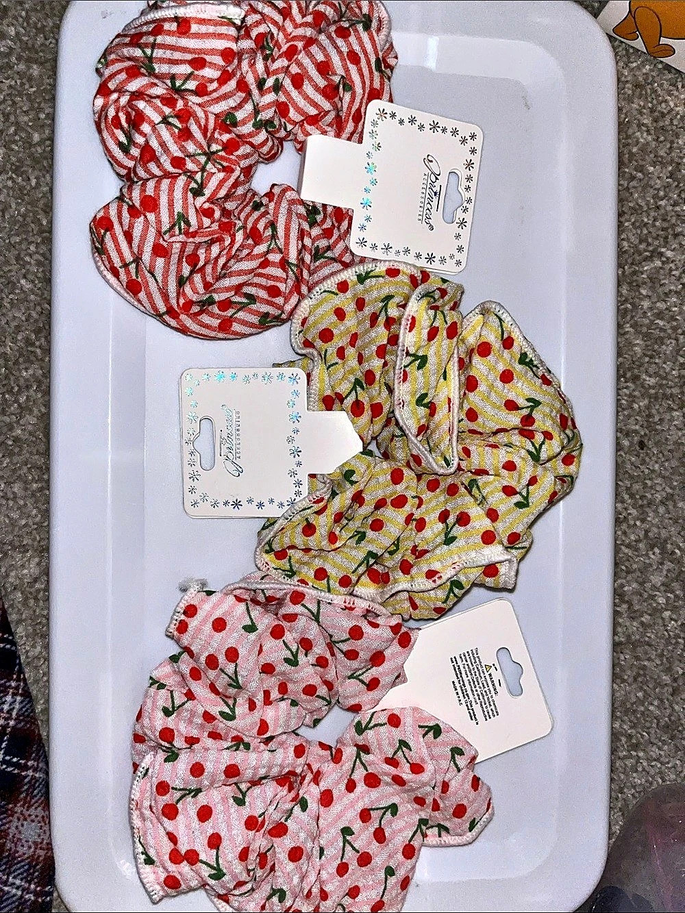 Floral Scrunchie Set in Pink & Red NWT